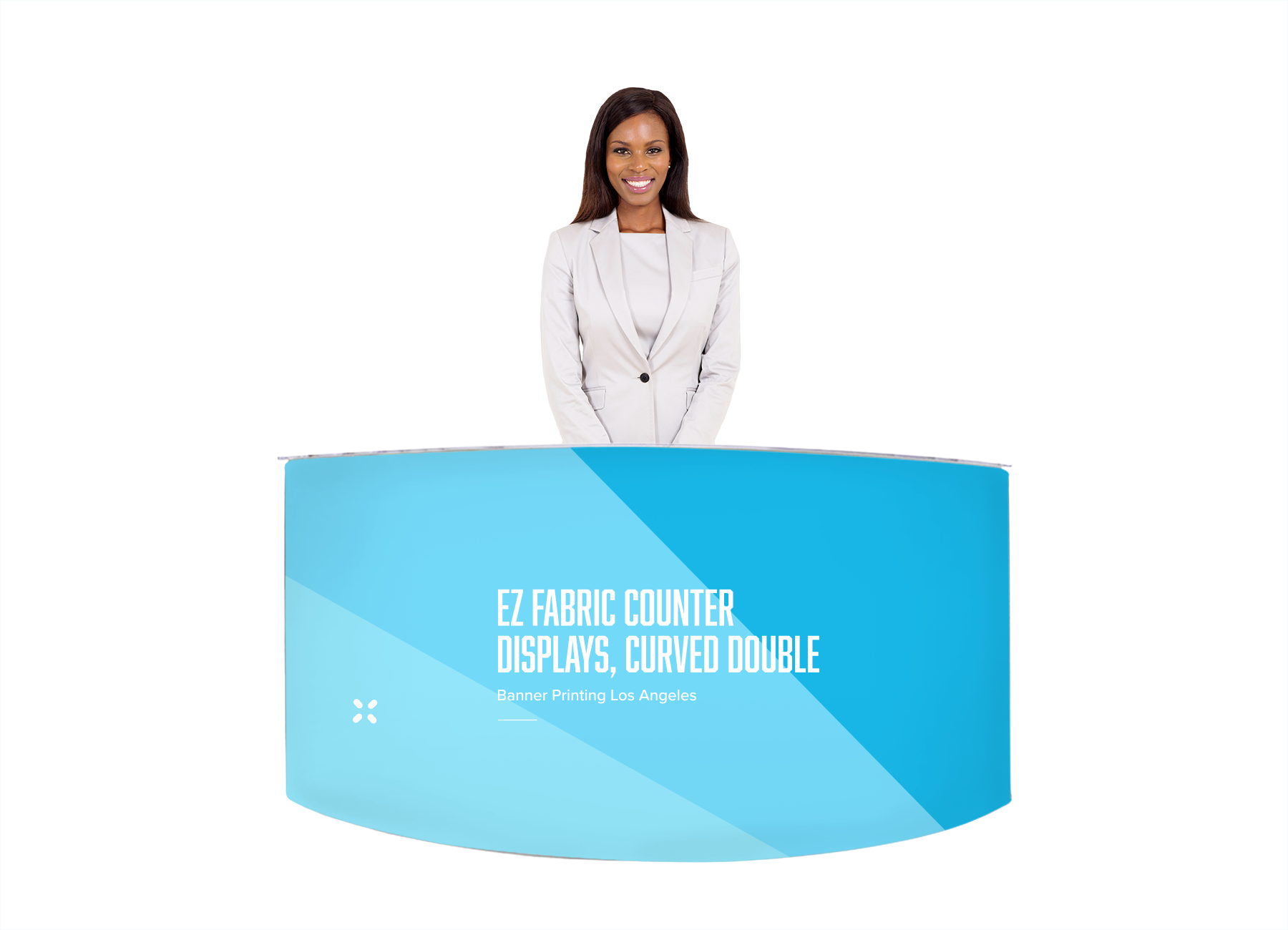 San Diego EZ Fabric Counter Displays, Curved Double Printing San Diego EZ Fabric Counter Displays, Curved Double Printing