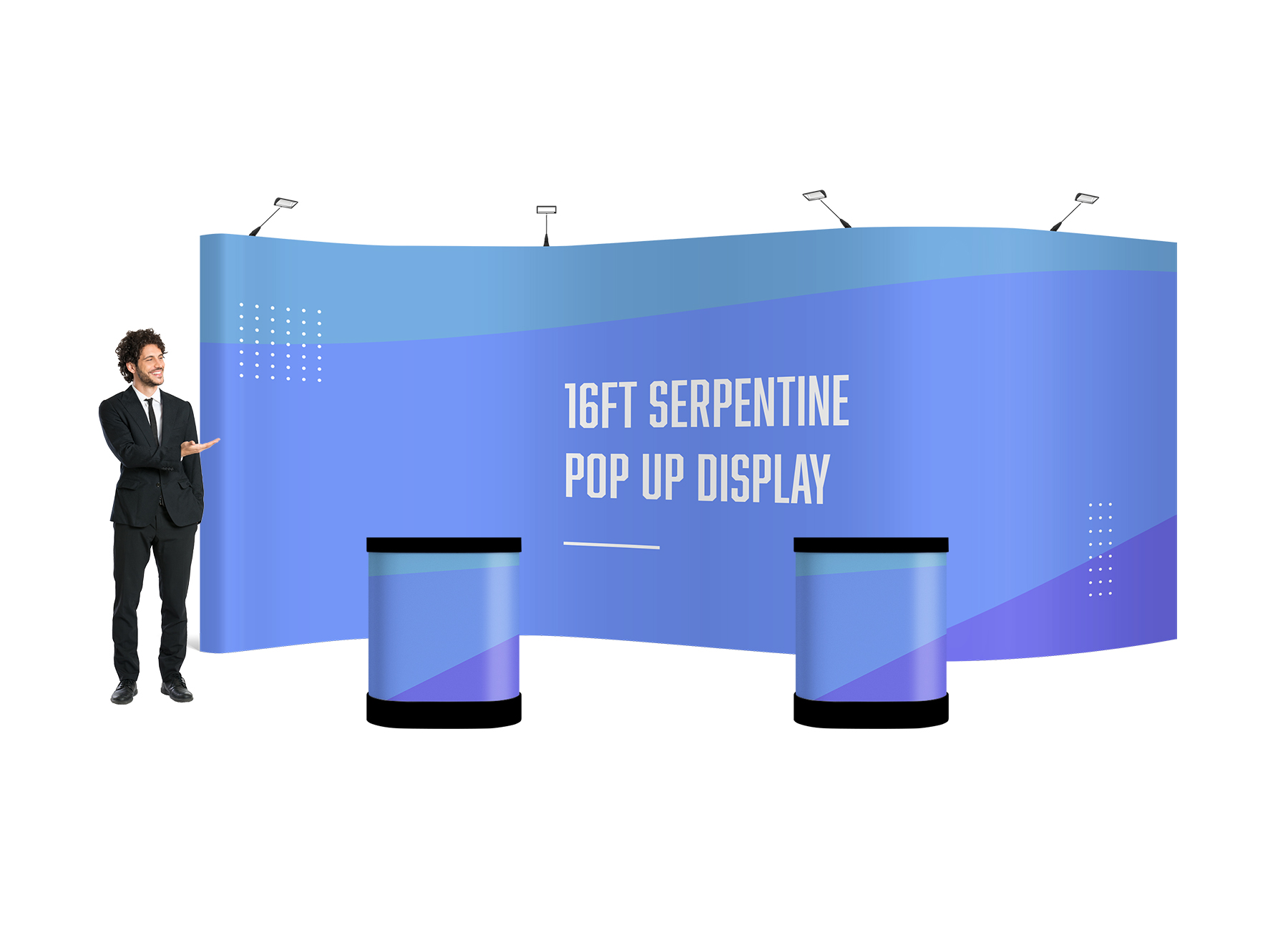 San Diego 16ft Serpentine Pop Up Display Printing San Diego 16ft Serpentine Pop Up Display Printing