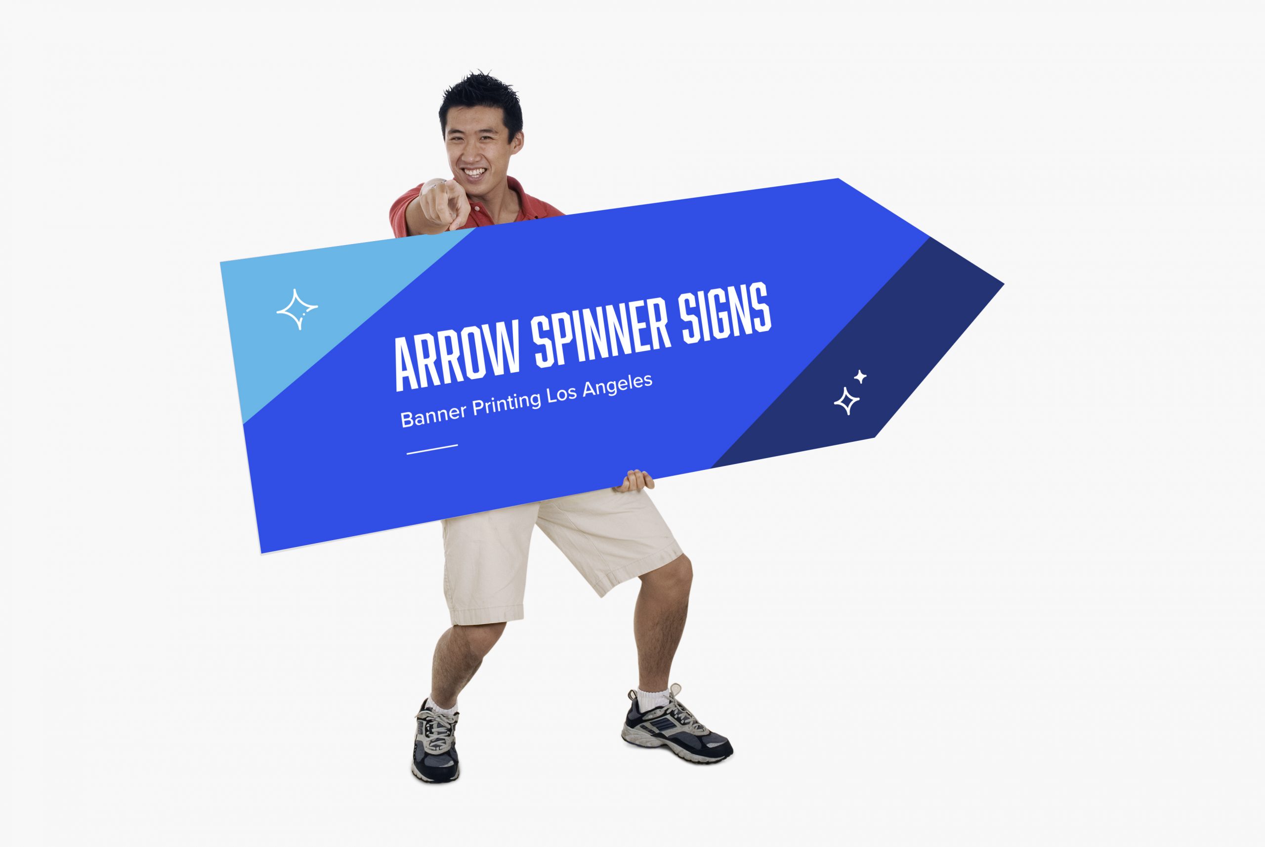 Los Angeles Arrow Spinner Signs Printing